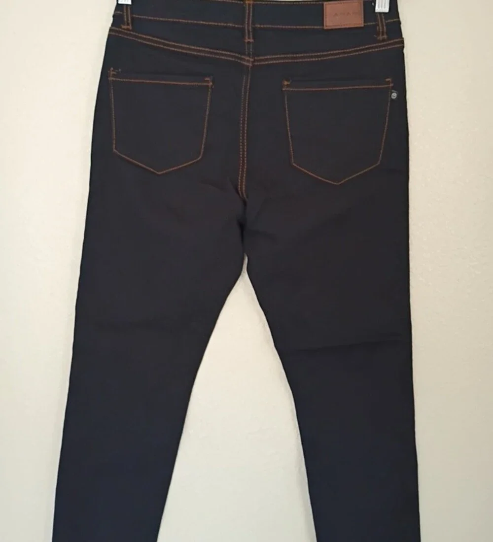Tahari | Jeans | Tahari Black Slim Jeans With Orange Contrast Stitching ...